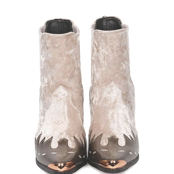 HANNIBAL Velvet Western Cowgirl Boots - Picture 2 of 6